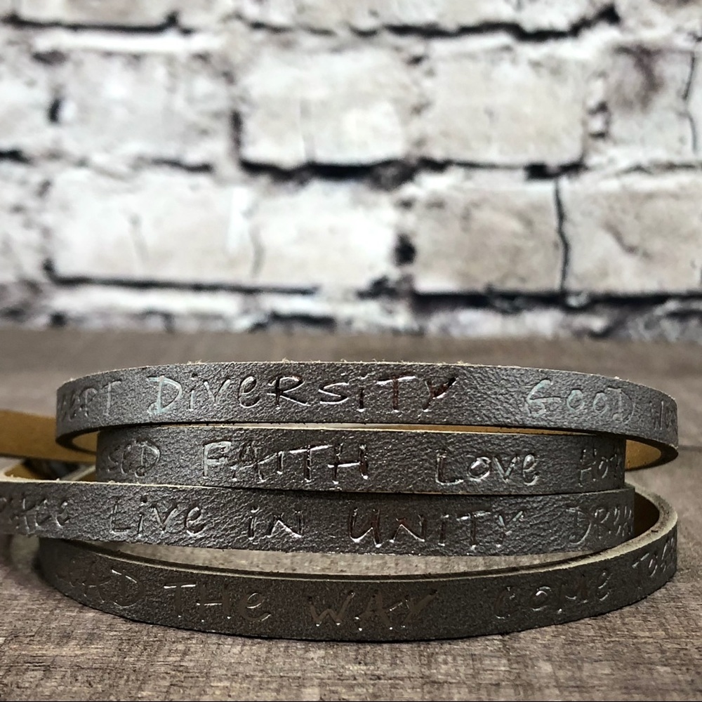 Rocker Mocha Unisex Wrap Bracelet (Buckle)